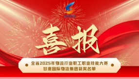  甘肅國(guó)際物流集團(tuán)在全省2025年物流行業(yè)職工職業(yè)技能大賽摘得多項(xiàng)榮譽(yù)